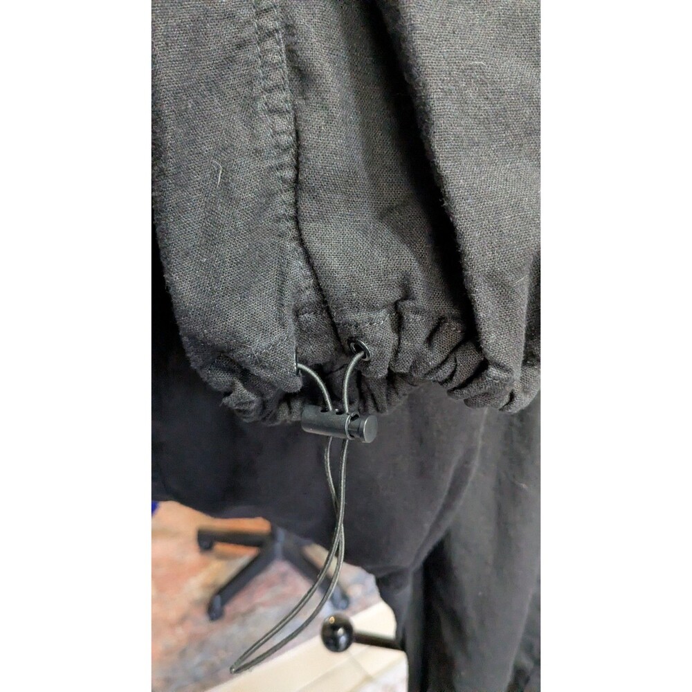 Lovetree Linen Blend Cargo Pant pulls at ankle tie at waist Small - Picture 5 of 7